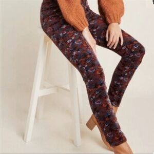 Anthropologie Pilcro High-Rise Skinny Floral Corduroy Pants Size 29